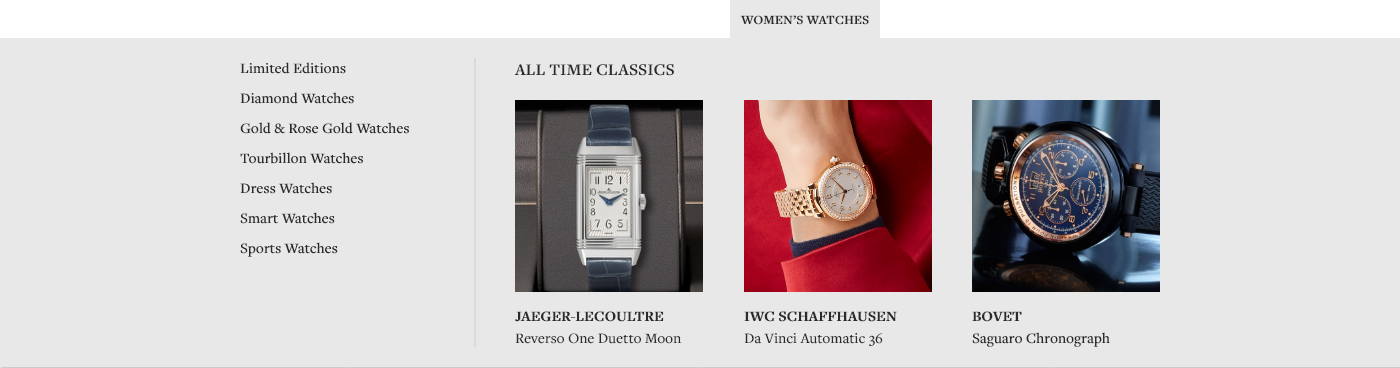 Navigation Overlay - Women’s